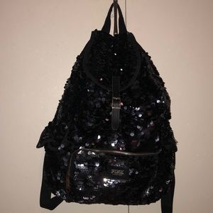 VS PINK sparkly sequin backpack